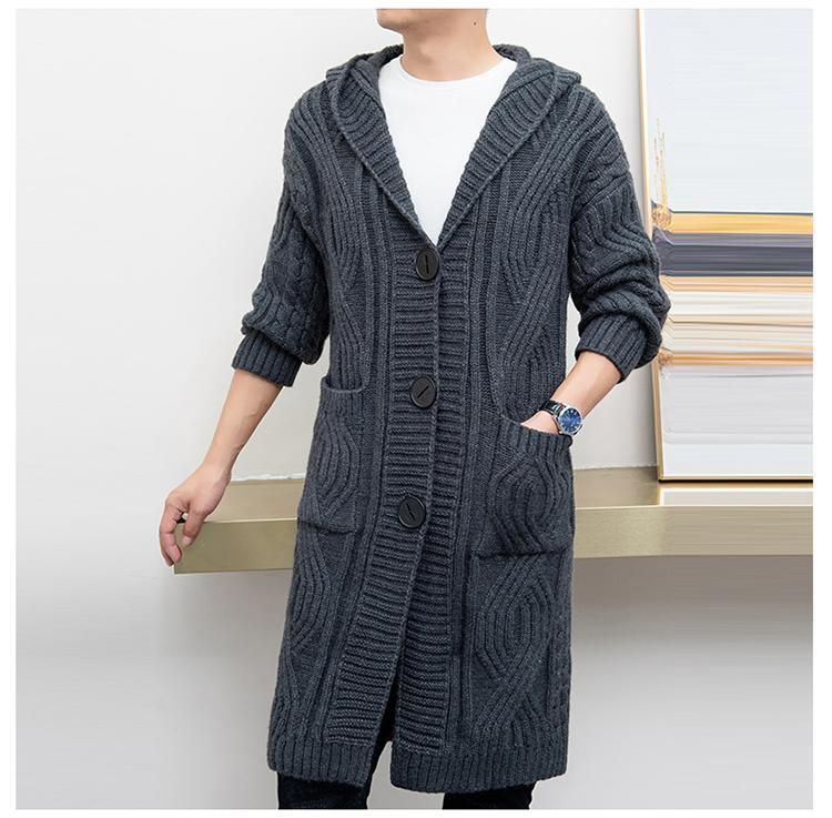 Loose Korean Men's Warm Jacket Knitted Cardigan Fashion chicpolly