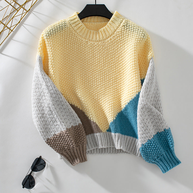 Women's Pullover Round Neck Long Sleeves Sweater chicpolly