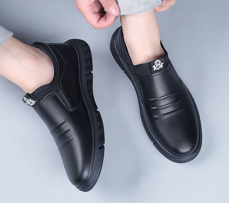 Men Shoes Black White Flats Walking Shoes chicpolly