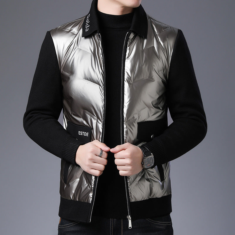 winter down men jacket male middle-aged comportable chicpolly