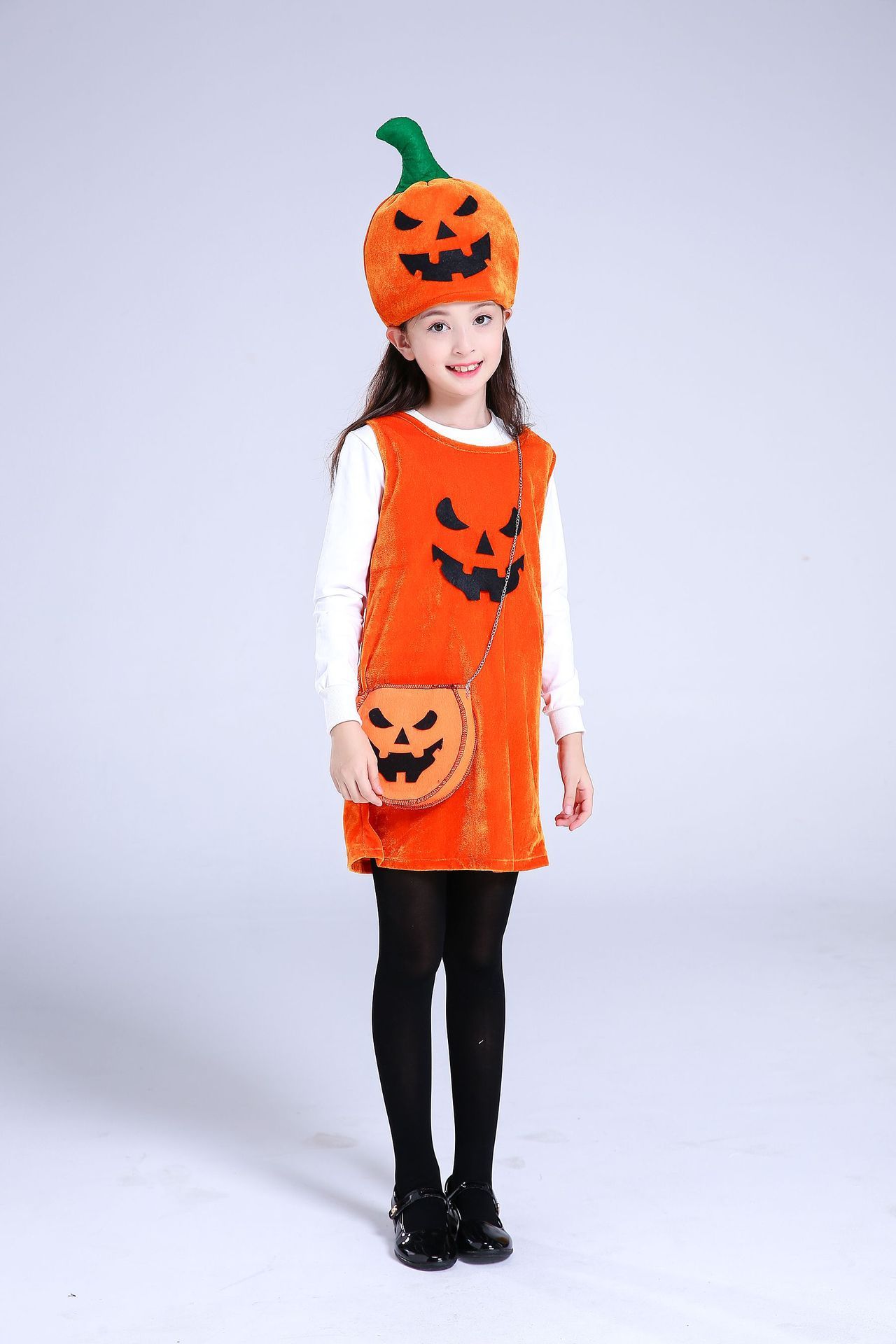 Children's Halloween costume girls pumpkin costume chicpolly