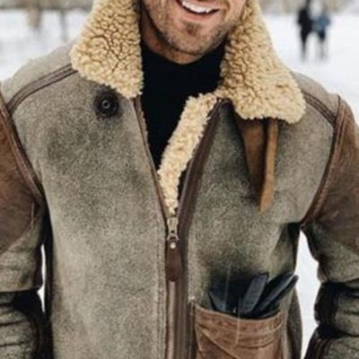 Men's Warm Jacket Lamb Wool Padded Jacket Winter Hot Coat chicpolly