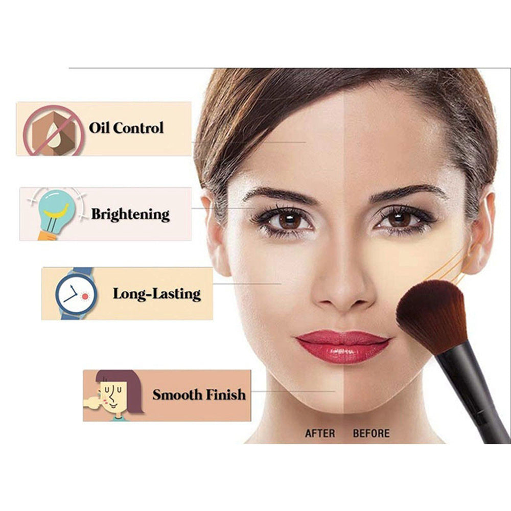 Face Foundation Powder Oil Control Contour Full CoverBanana Powder Translucent Mineral Makeup Base Matte Foundation Make Up chicpolly