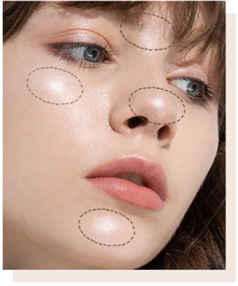 High-gloss Powder Cake Mashed Potato Mousse High-gloss Facial Contouring Three-dimensional Glitter chicpolly