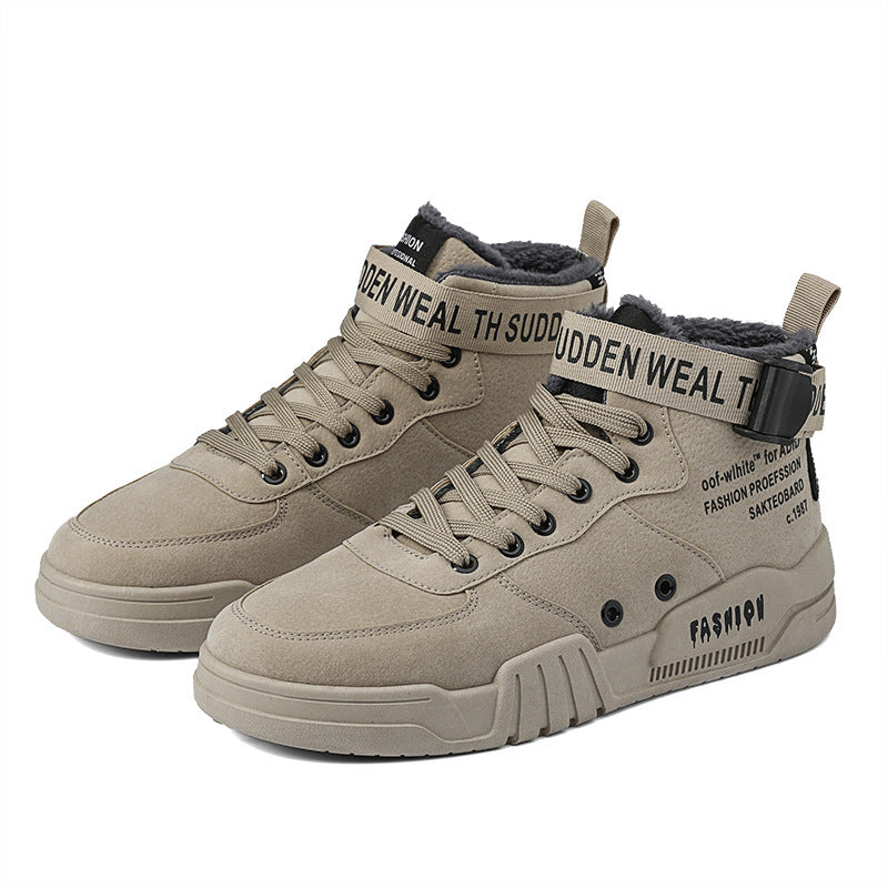 Outdoor simple Shoes Men Breathable CasualComfortable Shoes Men Comfortable High-Top Men Sneakers chicpolly