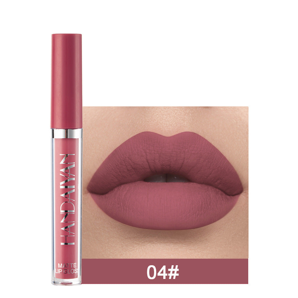 Matte Non-stick Cup Lip Gloss, Non-fading Matte Liquid Lipstick chicpolly