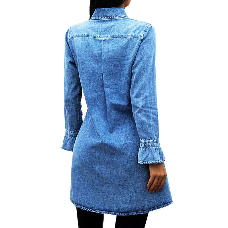 Fashion Slim Denim Dress Women chicpolly