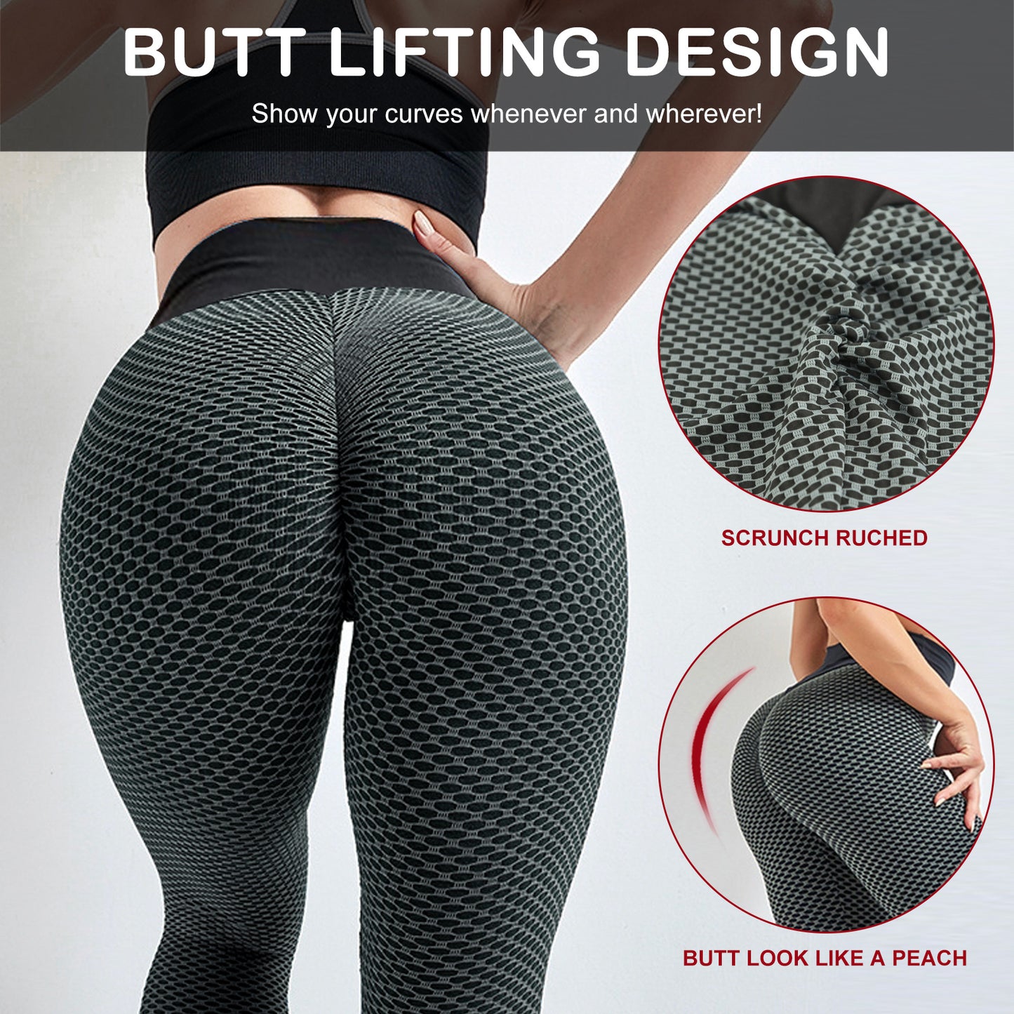 TIK Tok Leggings Women Butt Lifting Workout Tights Plus Size Sports High Waist Yoga Pants Small chicpolly