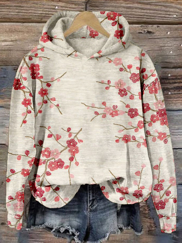 European And American Drop-shoulder Sleeve Digital Printing Sweater chicpolly