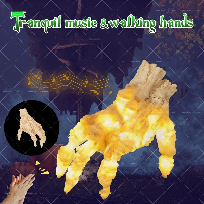 Halloween Electric Luminous Crawling Hand Animated Decoration Induction Luminous Decoration Zombie Hand With Spooky Sound chicpolly
