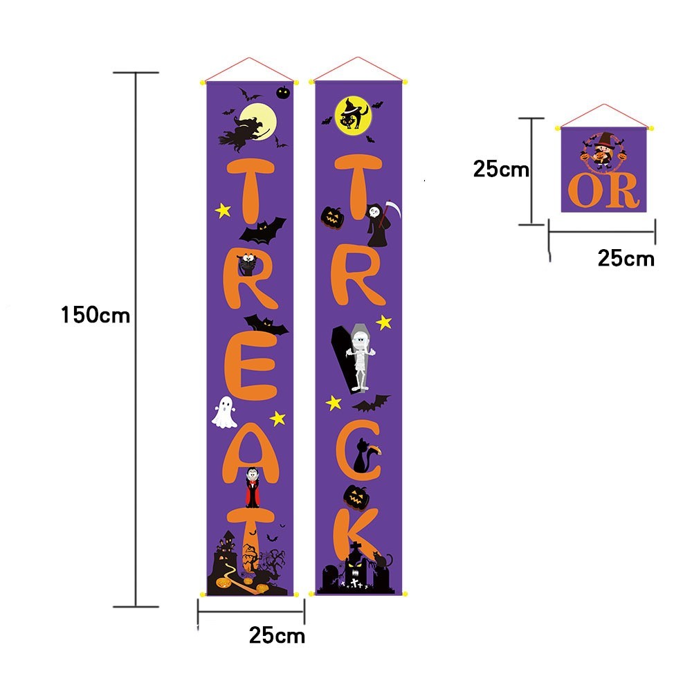 Halloween decoration outdoor banner halloween couplets chicpolly
