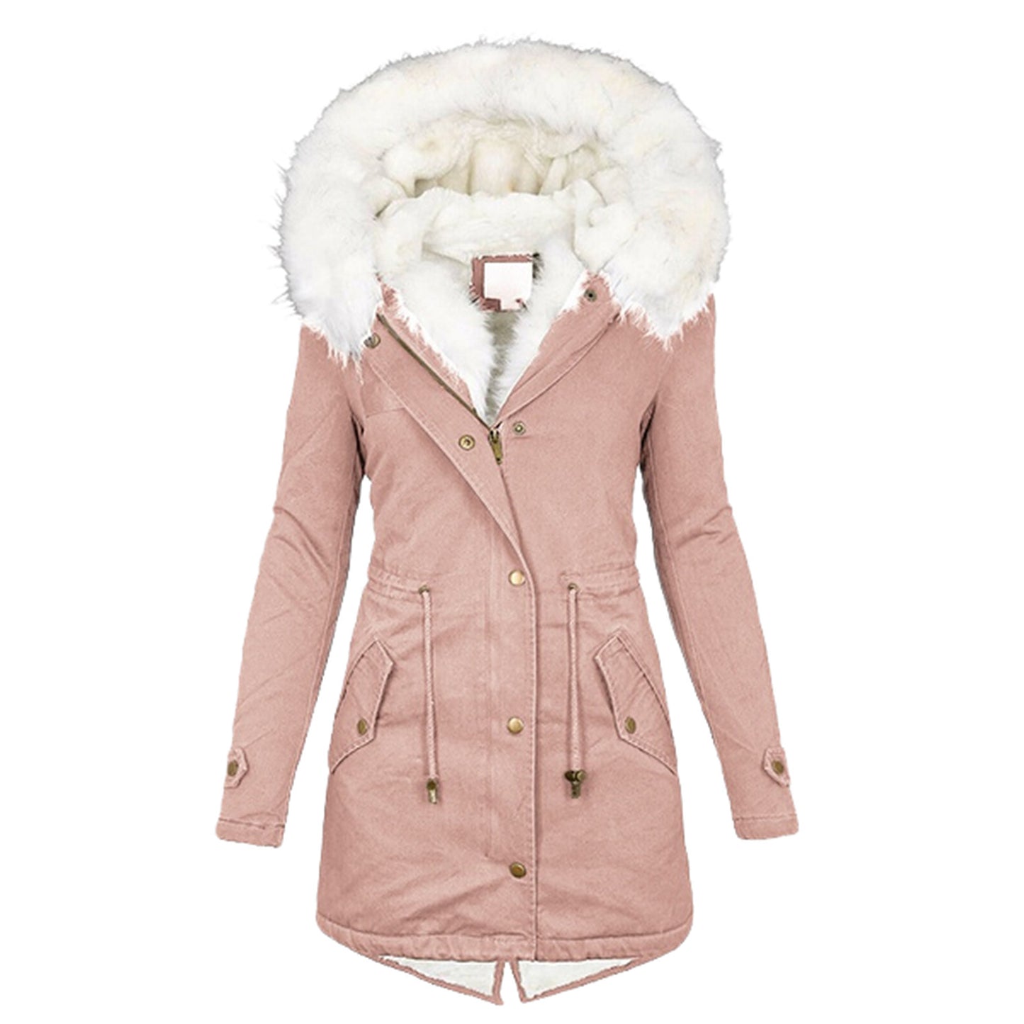 Women's cotton padded jacket with white collar chicpolly