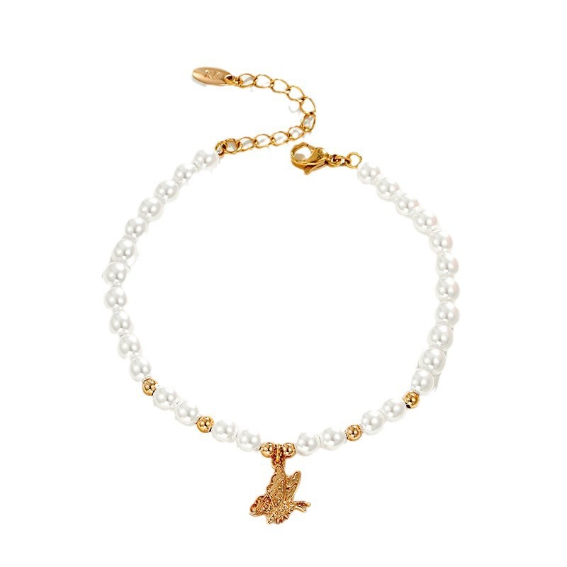 Butterfly Vintage High-grade Artificial Pearl Bracelet chicpolly