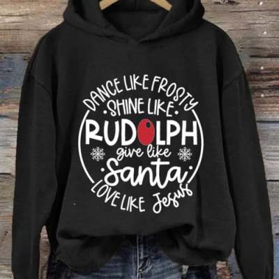 European Winter Loose 3D Letter Printed Hoodie chicpolly