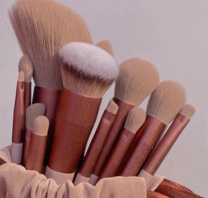 13Pcs Makeup Brush Set Make Up Concealer Brush Blush Powder Brush Eye Shadow Highlighter Foundation Brush Cosmetic Beauty Tools chicpolly