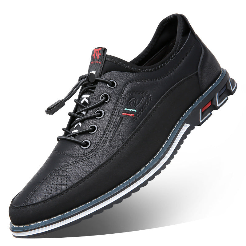 Genuine Leather Sports Comfortable And Non-slip Waterproof Leather Shoes Men's chicpolly
