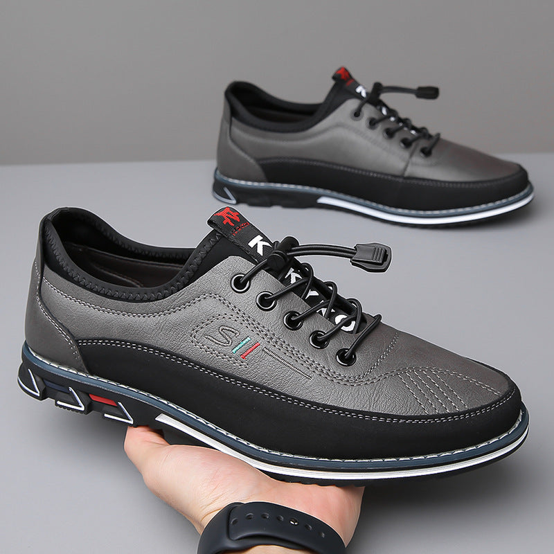 Genuine Leather Sports Comfortable And Non-slip Waterproof Leather Shoes Men's chicpolly
