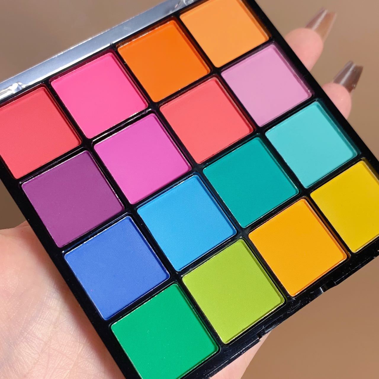 Matte Pearlescent Stage Makeup Eye Shadow Plate chicpolly