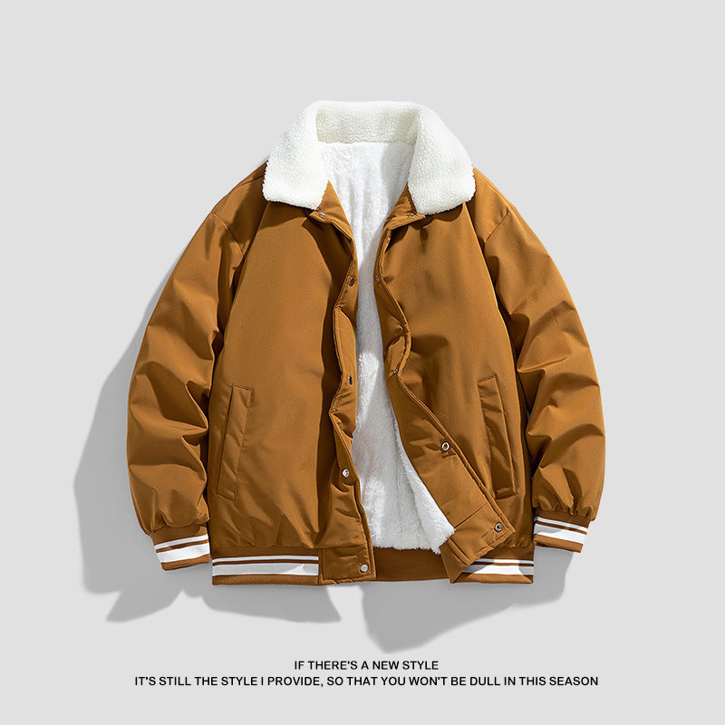 Berber Fleece Cotton Coat Men's Winter chicpolly