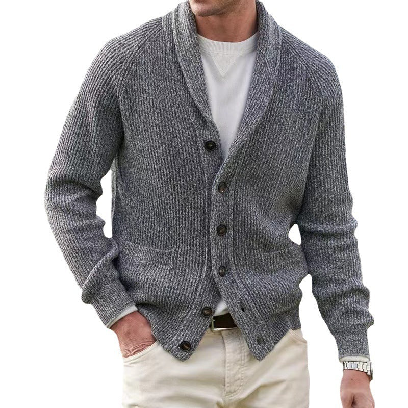 Men's Lapel Multi-button Thickening Cardigan Coat chicpolly