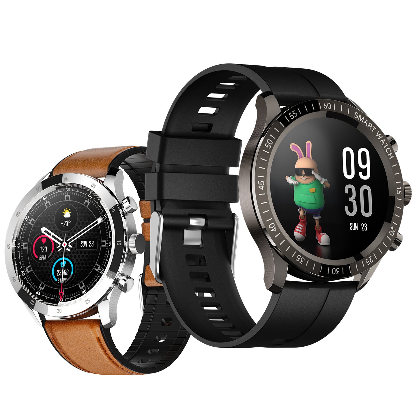 HD 1.32 Large Round Screen Full Touch Waterproof Sports Watch chicpolly