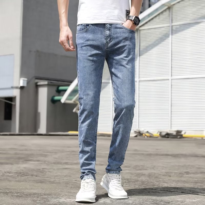 Light-colored Jeans Men's Korean-style Stretch chicpolly