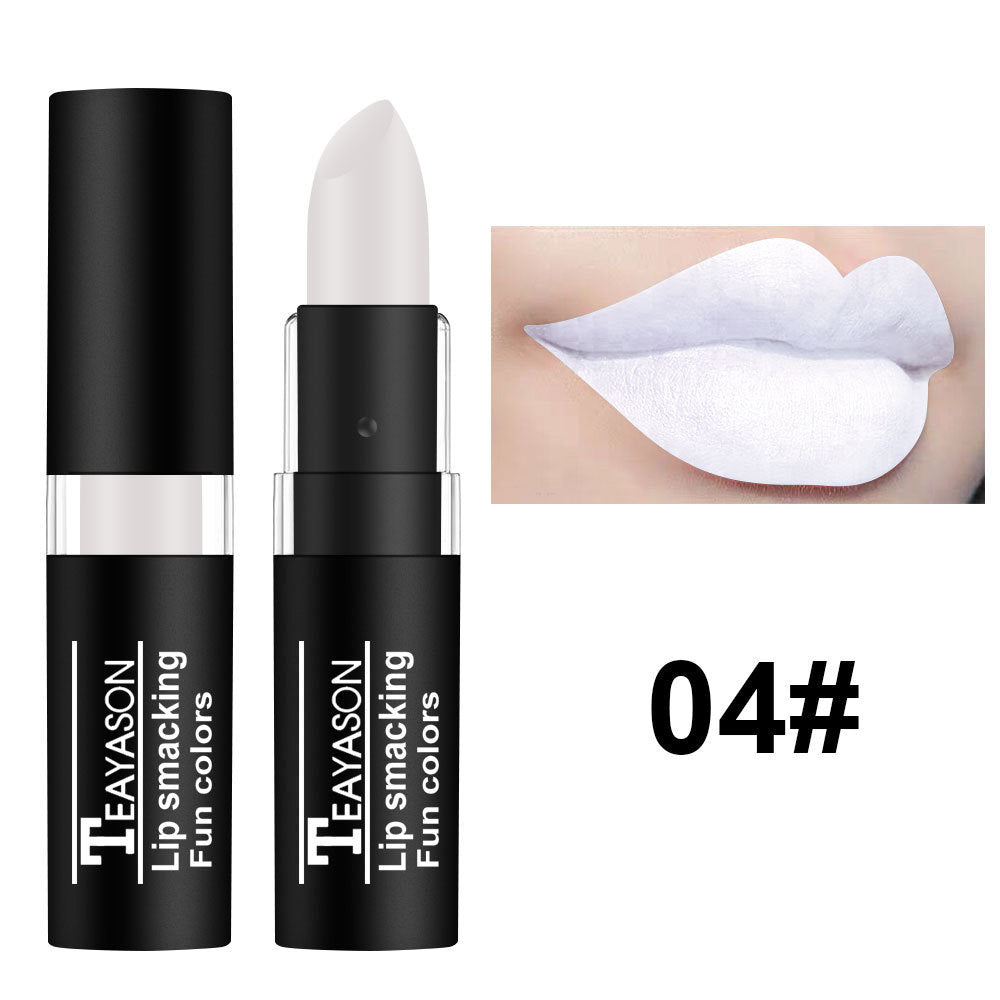 Dark Lipstick White Nude Color Vampire Halloween Creative Makeup Retro chicpolly