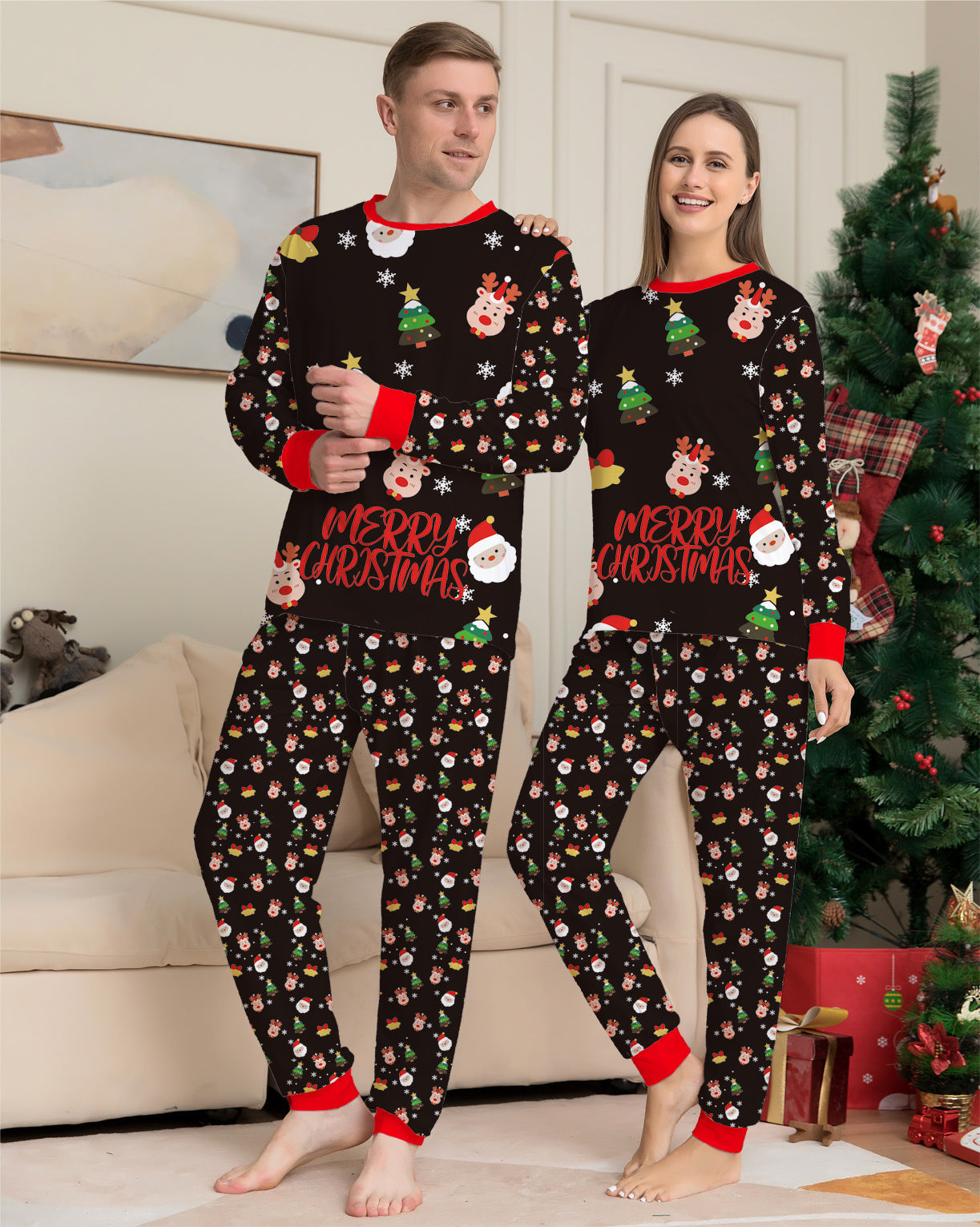 Christmas Family Matching Pajamas Set Sleepwear chicpolly