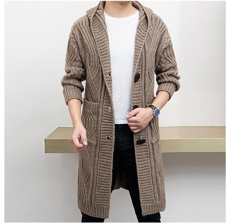 Loose Korean Men's Warm Jacket Knitted Cardigan Fashion chicpolly