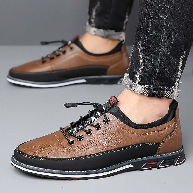 Genuine Leather Sports Comfortable And Non-slip Waterproof Leather Shoes Men's chicpolly