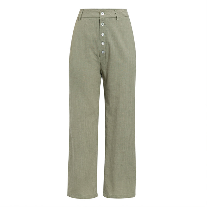 Slim-fit high-rise straight-leg trousers chicpolly
