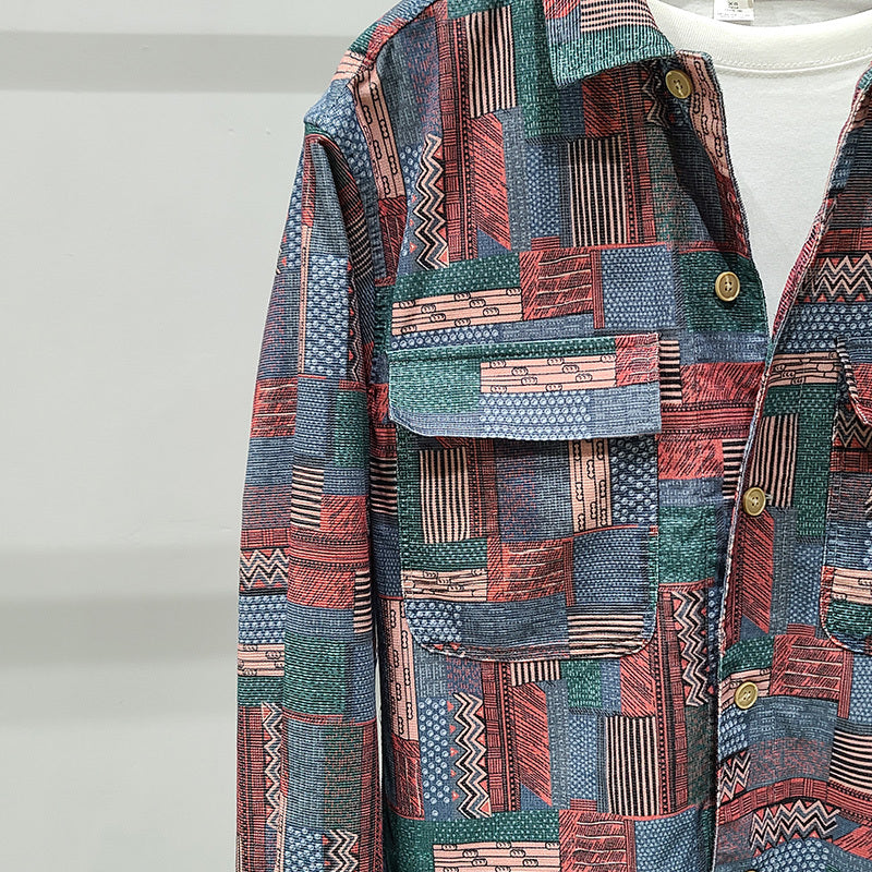 Men's Casual Cotton Long Sleeve Shirt chicpolly