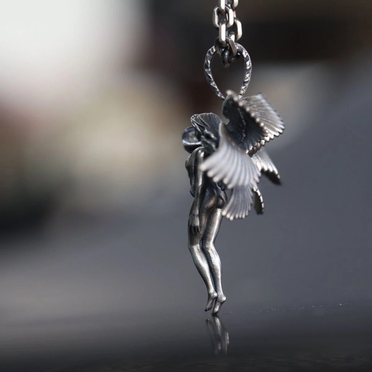 Six Winged Angel Pendant Necklace Sweaters For Men And Women chicpolly