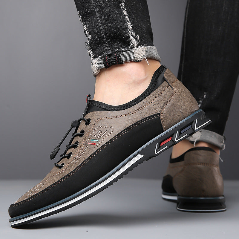 Genuine Leather Sports Comfortable And Non-slip Waterproof Leather Shoes Men's chicpolly