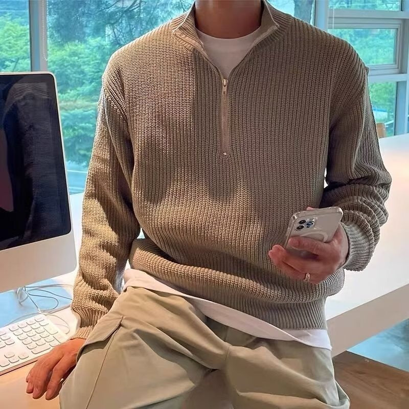 Autumn And Winter Men's Thickened Thermal Sweater chicpolly