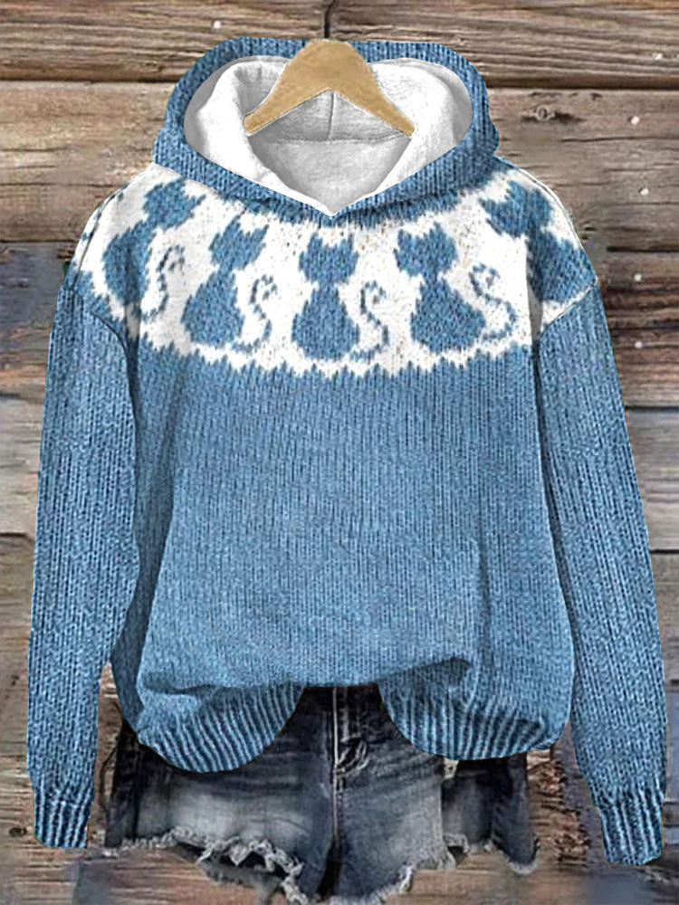 European And American Drop-shoulder Sleeve Digital Printing Sweater chicpolly