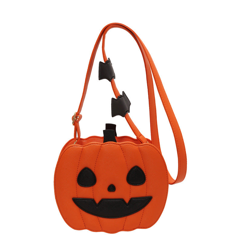 2024 Halloween Bags Funny Pumpkin Cartoon Shoulder Crossbody Bag With Bat Personalized Creative Female Bag chicpolly