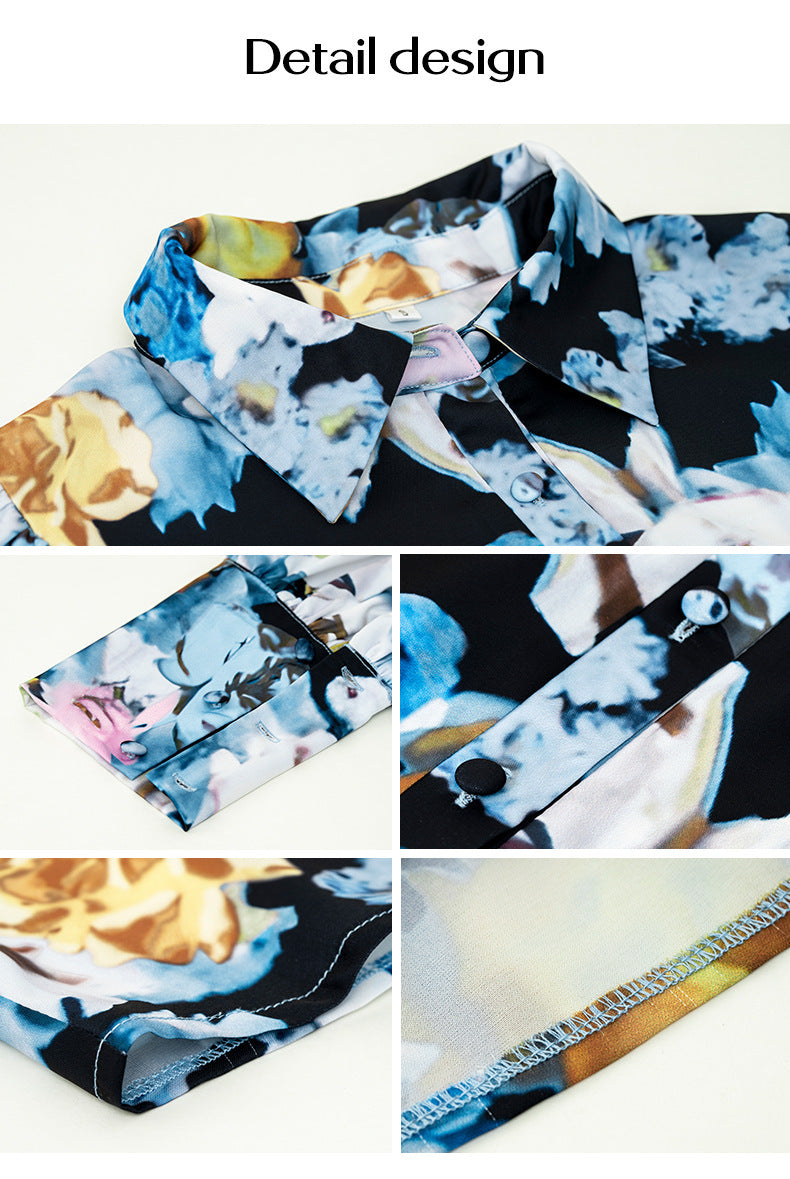 Printed Women's Long-sleeve Shirts chicpolly