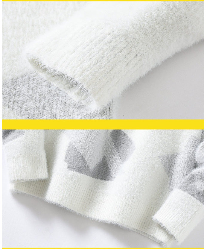 Asian Bay Anti-mink Sweater Knitted Shirt Slim Men's Top Bottoming Shirt File chicpolly