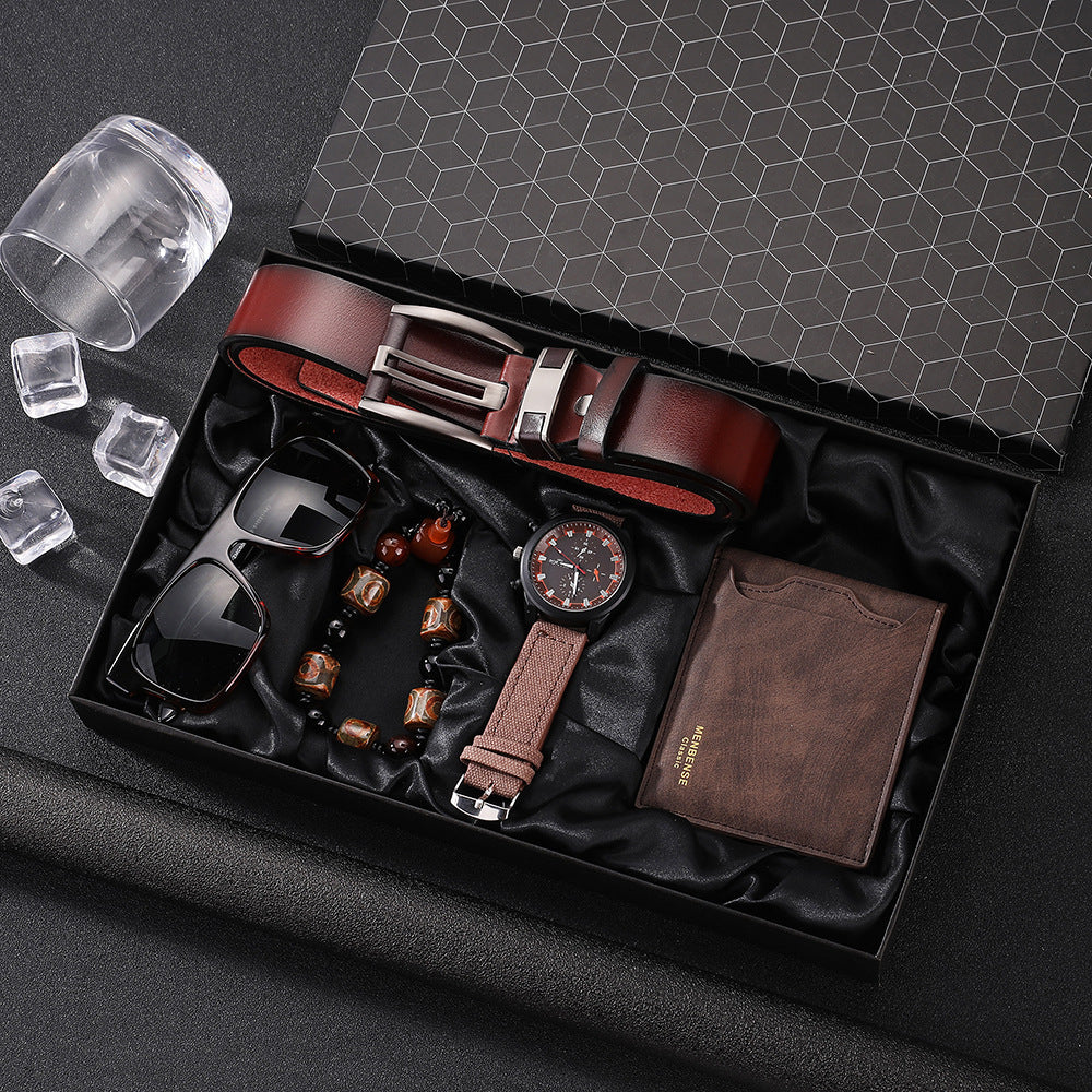 Men's Watch Set 5-piece Set Quartz Watch chicpolly