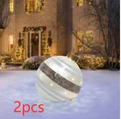 Christmas Ornament Ball Outdoor Pvc 60CM Tree Decorations Toy Ball chicpolly
