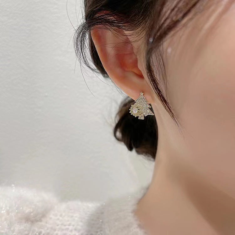 Christmas Tree Earrings Stud Earring chicpolly