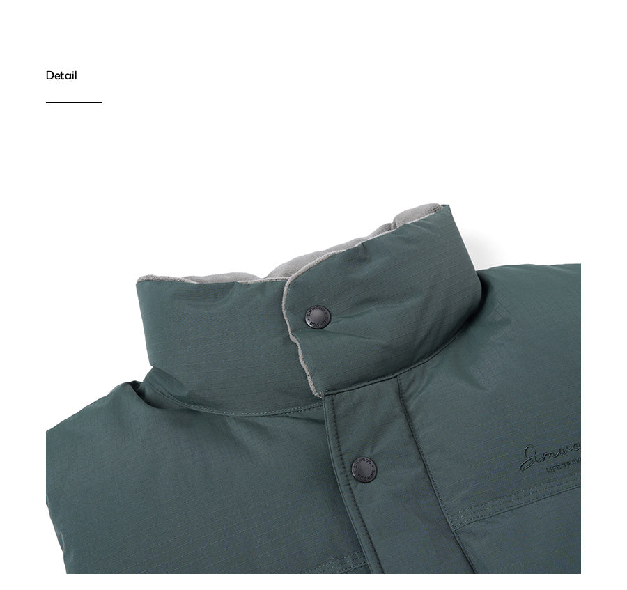 White Duck Down Three-proof Vest Down Jacket Coat For Men chicpolly