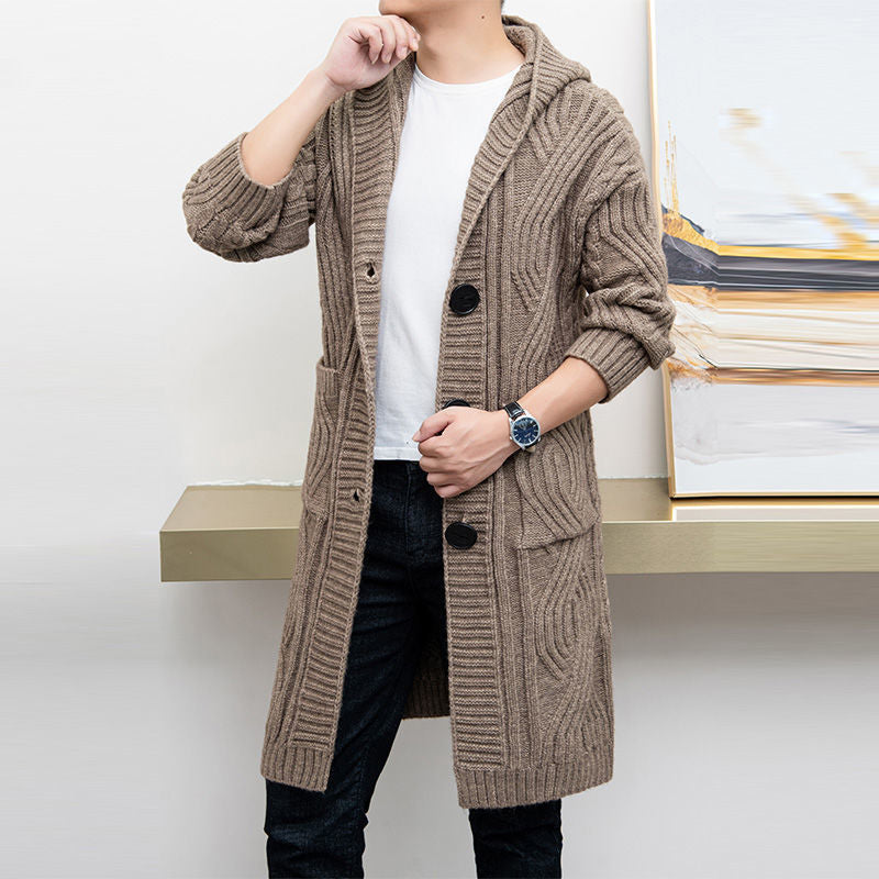 Loose Korean Men's Warm Jacket Knitted Cardigan Fashion chicpolly
