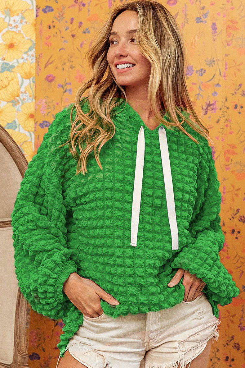Women's Bubbles Hoodie Fashion Casual Loose Long Sleeve Hooded Sweater chicpolly