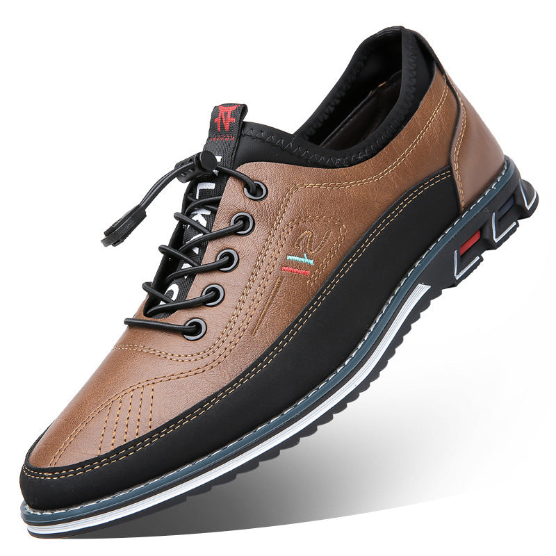 Genuine Leather Sports Comfortable And Non-slip Waterproof Leather Shoes Men's chicpolly
