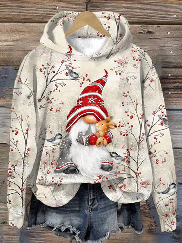 European And American Drop-shoulder Sleeve Digital Printing Sweater chicpolly