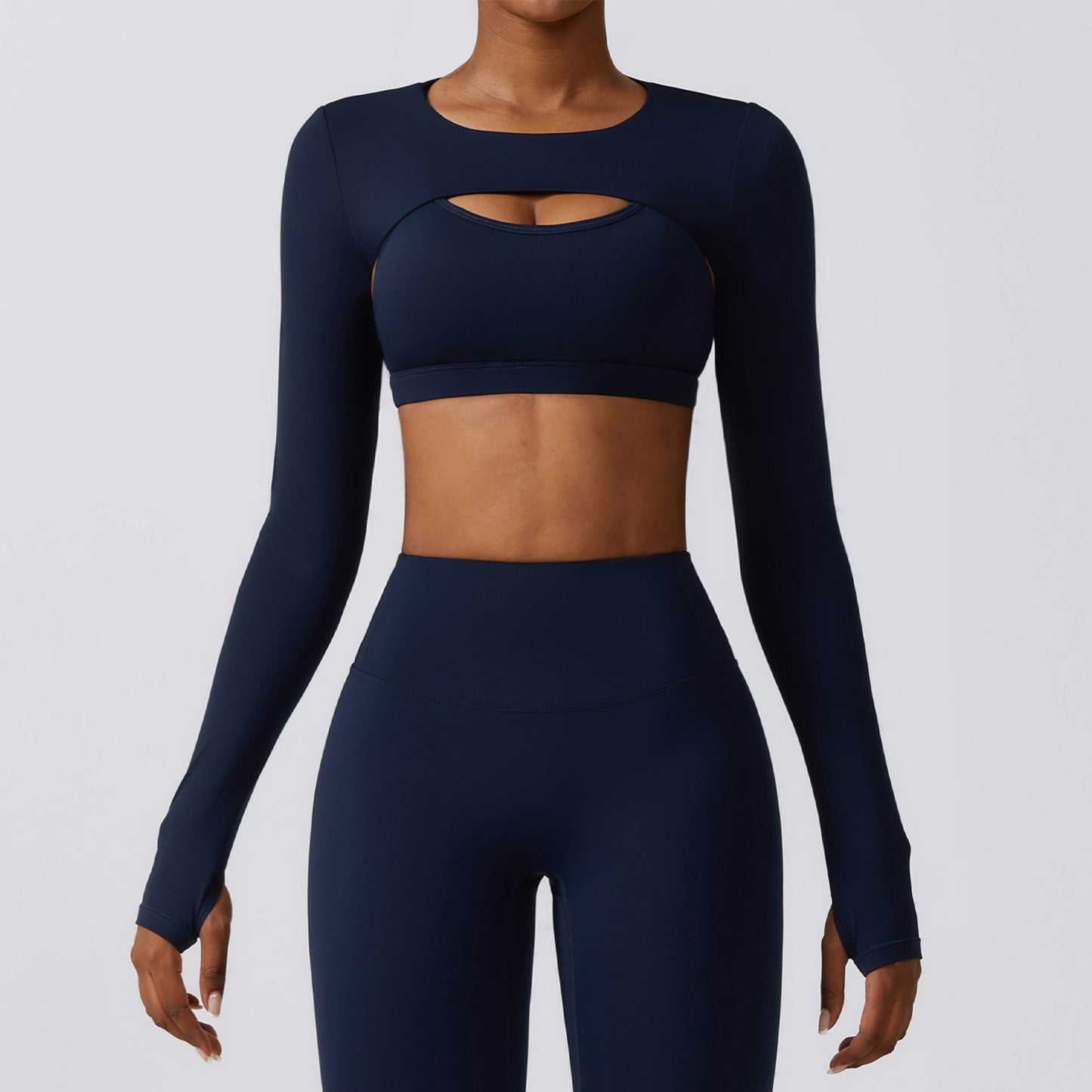 Long Sleeve Shawl Yoga Clothes Nude Feel Workout Clothes Top Running Sports Blouse chicpolly