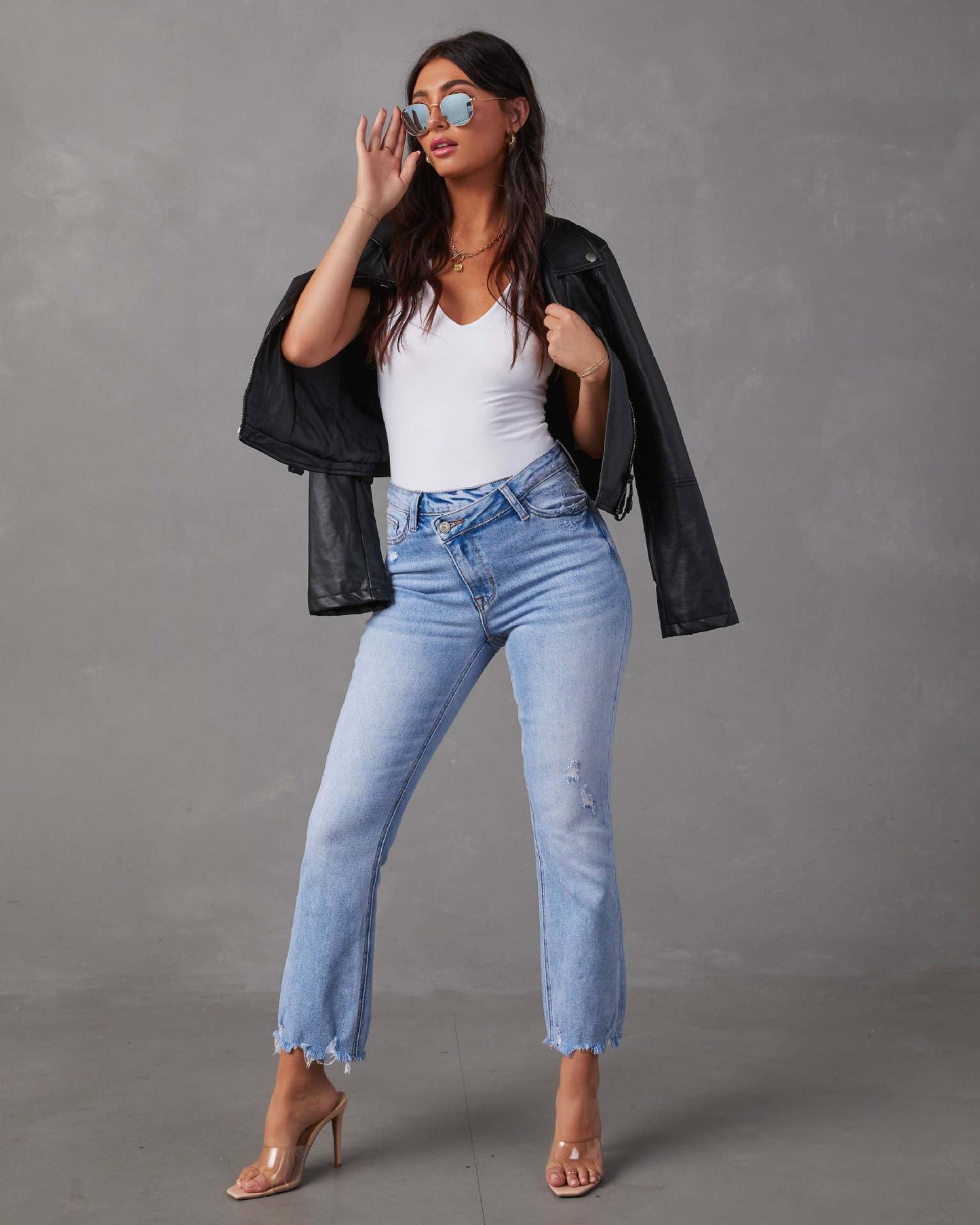 Fashion Wash Jeans For Women Classic Tapered Amanda Jeans chicpolly