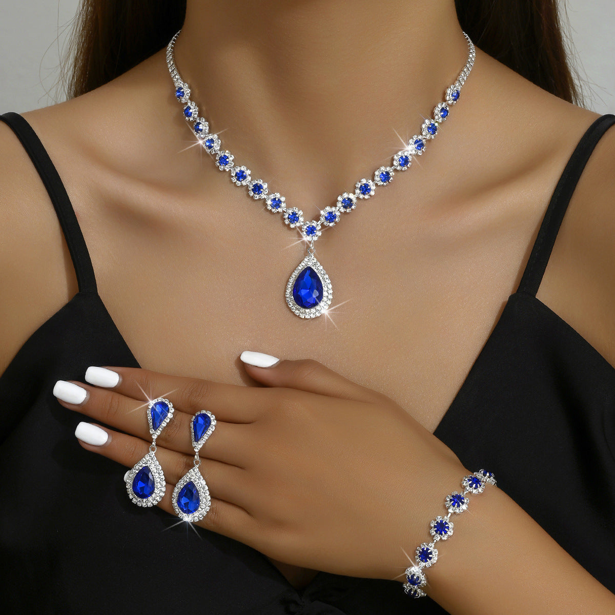 Suit Necklace Ear Stud Bracelet chicpolly